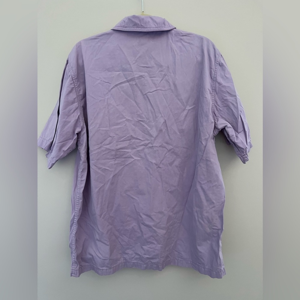Topshop Lilac Oversized Utility Short Sleeve Shirt Size 12 - Picture 8 of 8